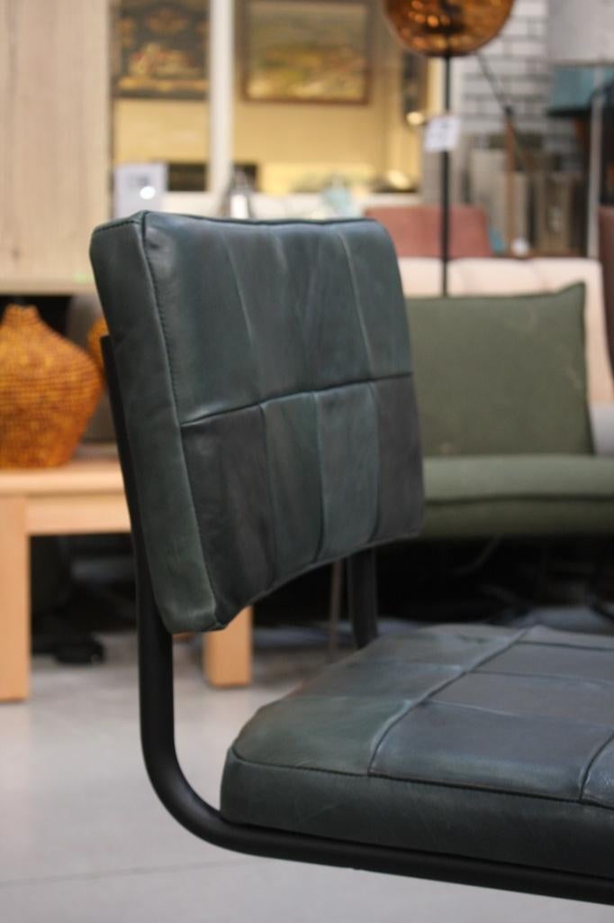 5 x eetkamerstoel Nelson Jess Design metaal leer sledestoel, Ophalen, Overige kleuren, Zo goed als nieuw, Vijf, Zes of meer stoelen