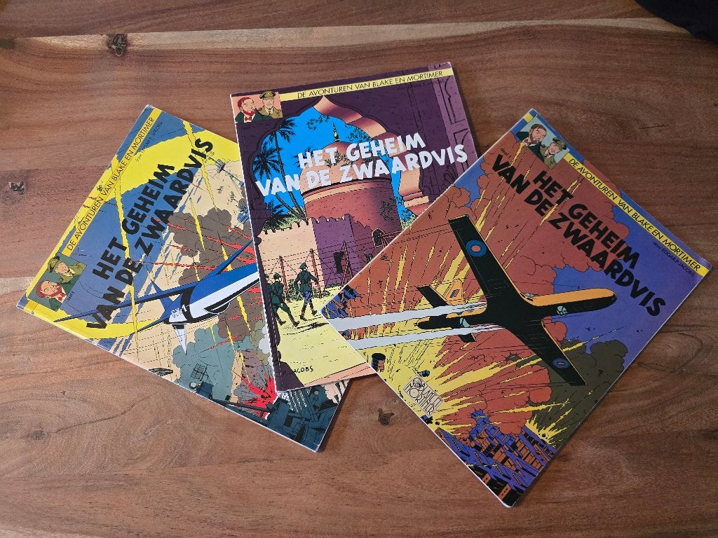 Het Geheim van de Zwaardvis - Blake en Mortimer - drieluik, Meerdere stripboeken, Ophalen of Verzenden, Gelezen, Edgar P. Jacobs