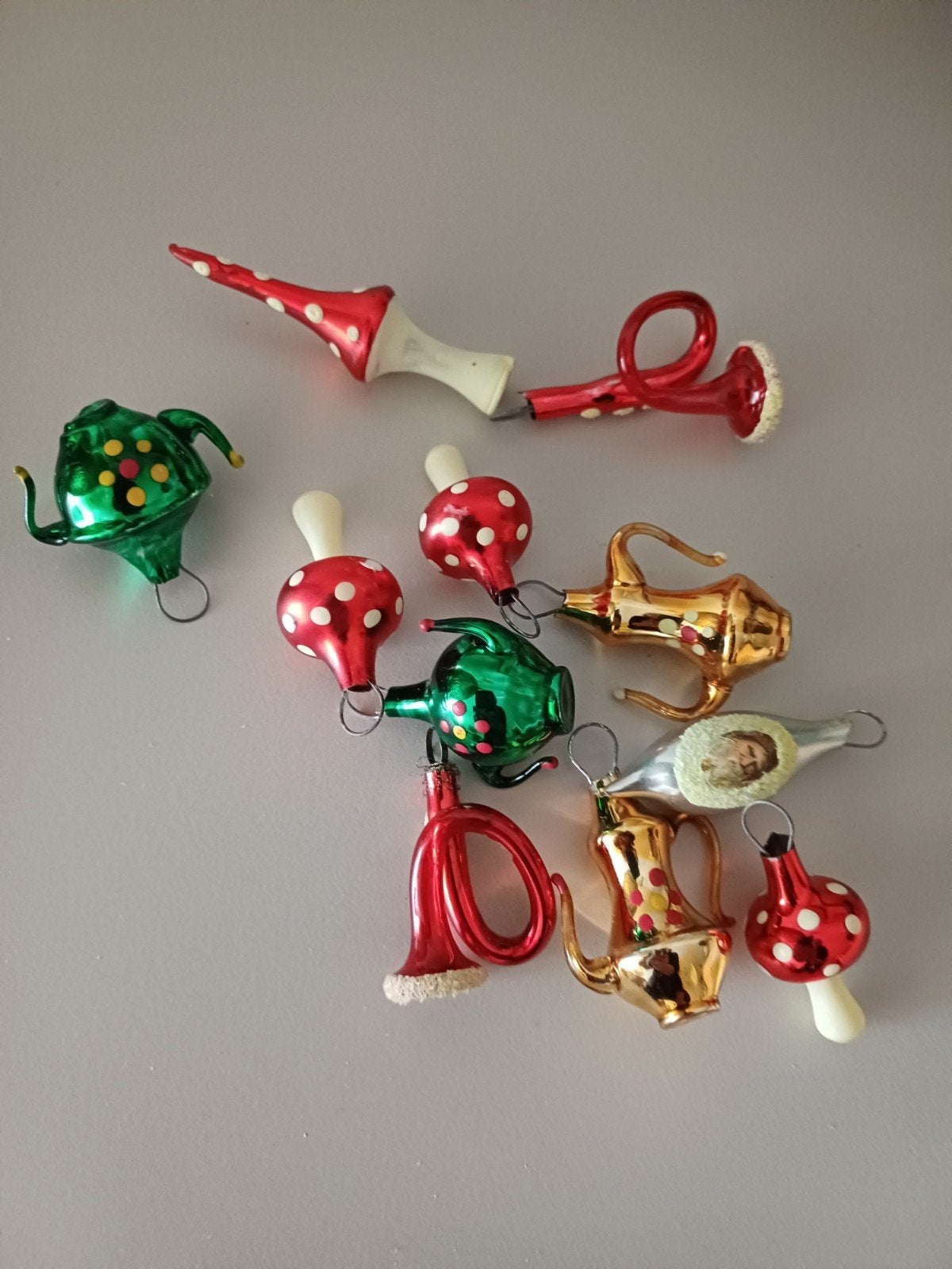 Vintage feathertree kerstballen van glas, Diversen, Kerst, Ophalen of Verzenden