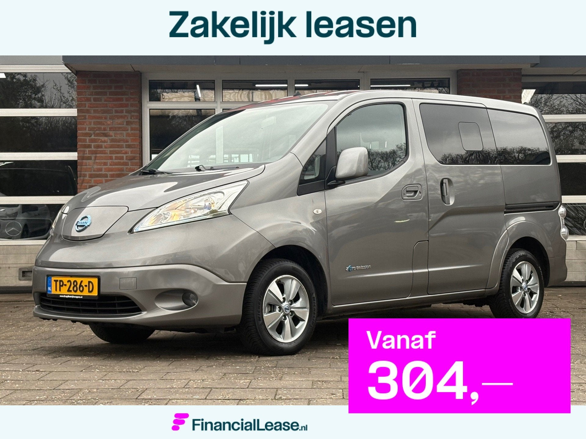 Nissan E-NV200 Evalia 40 kWh 2.Zero Edition *7 PERSOONS* 200, Stof, Gebruikt, Zwart, Origineel Nederlands