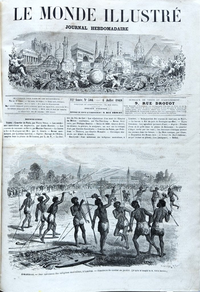 Le Monde Illustré 4 Juillet 1868 Franse historische editie m, Ophalen of Verzenden