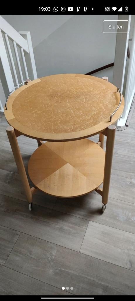 Salontafel, bijzettafel, Huis en Inrichting, Tafels | Bijzettafels, Minder dan 55 cm, Rond, Ophalen of Verzenden, Zo goed als nieuw