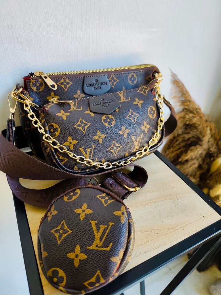 Nieuwe handtas set: 2 tassen + portemonnee, verstelbare riem, Sieraden, Tassen en Uiterlijk, Tassen | Damestassen, Ophalen of Verzenden