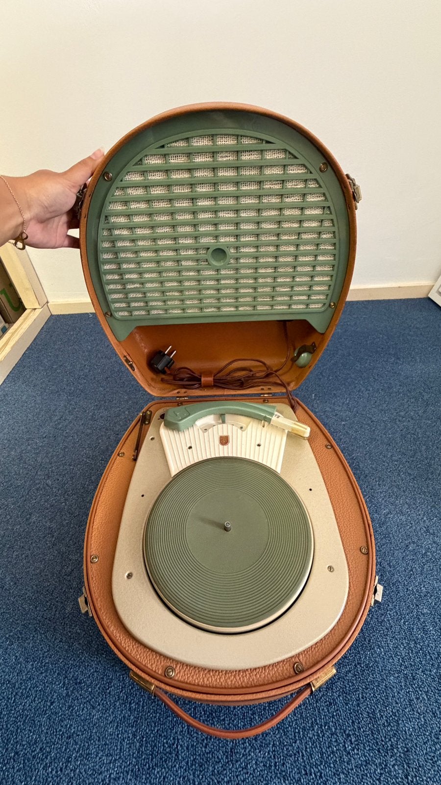 Philips pickup/platenspeler in koffer, Ophalen, Platenspeler, Philips