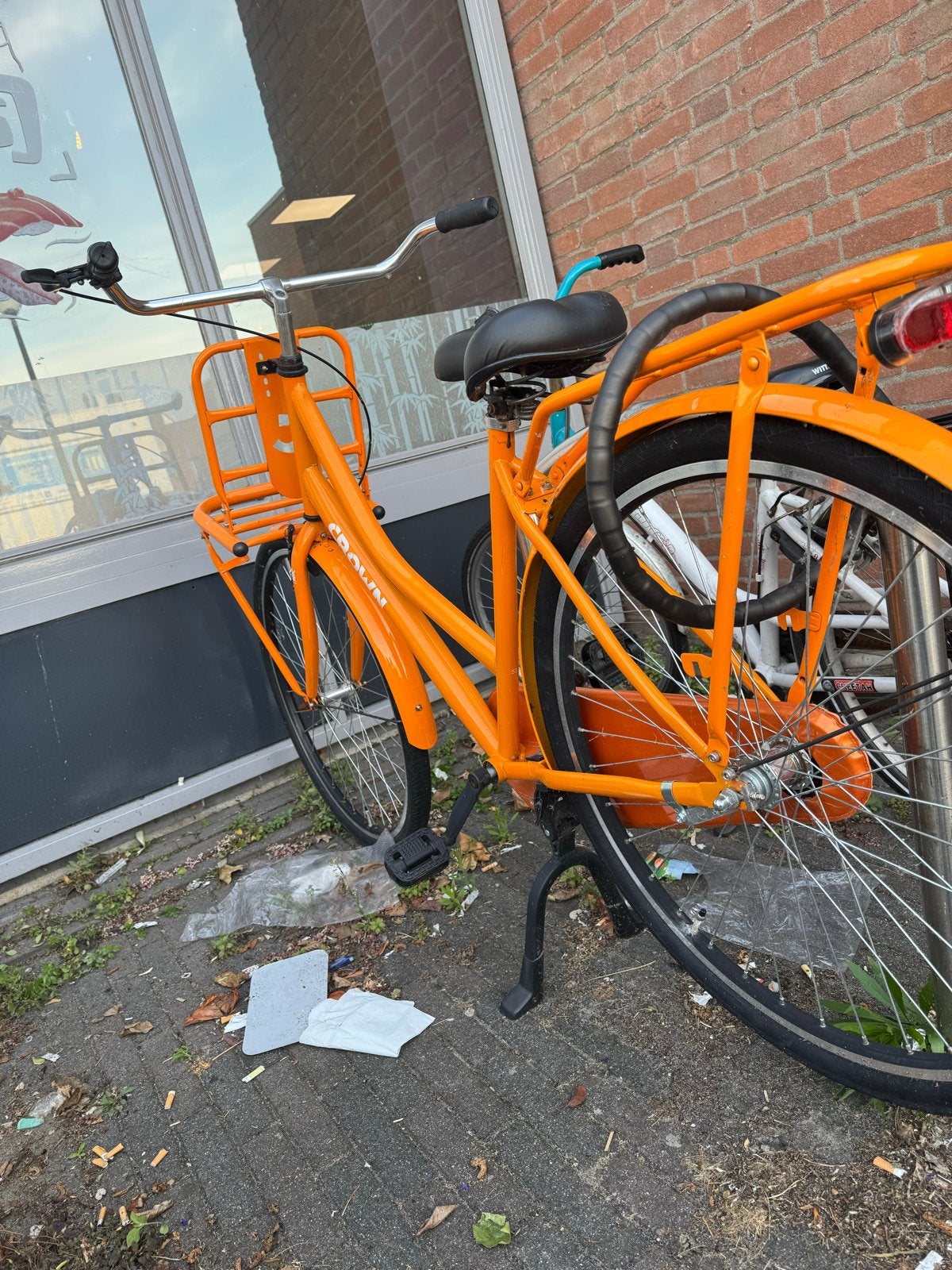 Crown transportfiets oranje - Zo goed als nieuw, Ophalen of Verzenden, Zo goed als nieuw, Overige merken