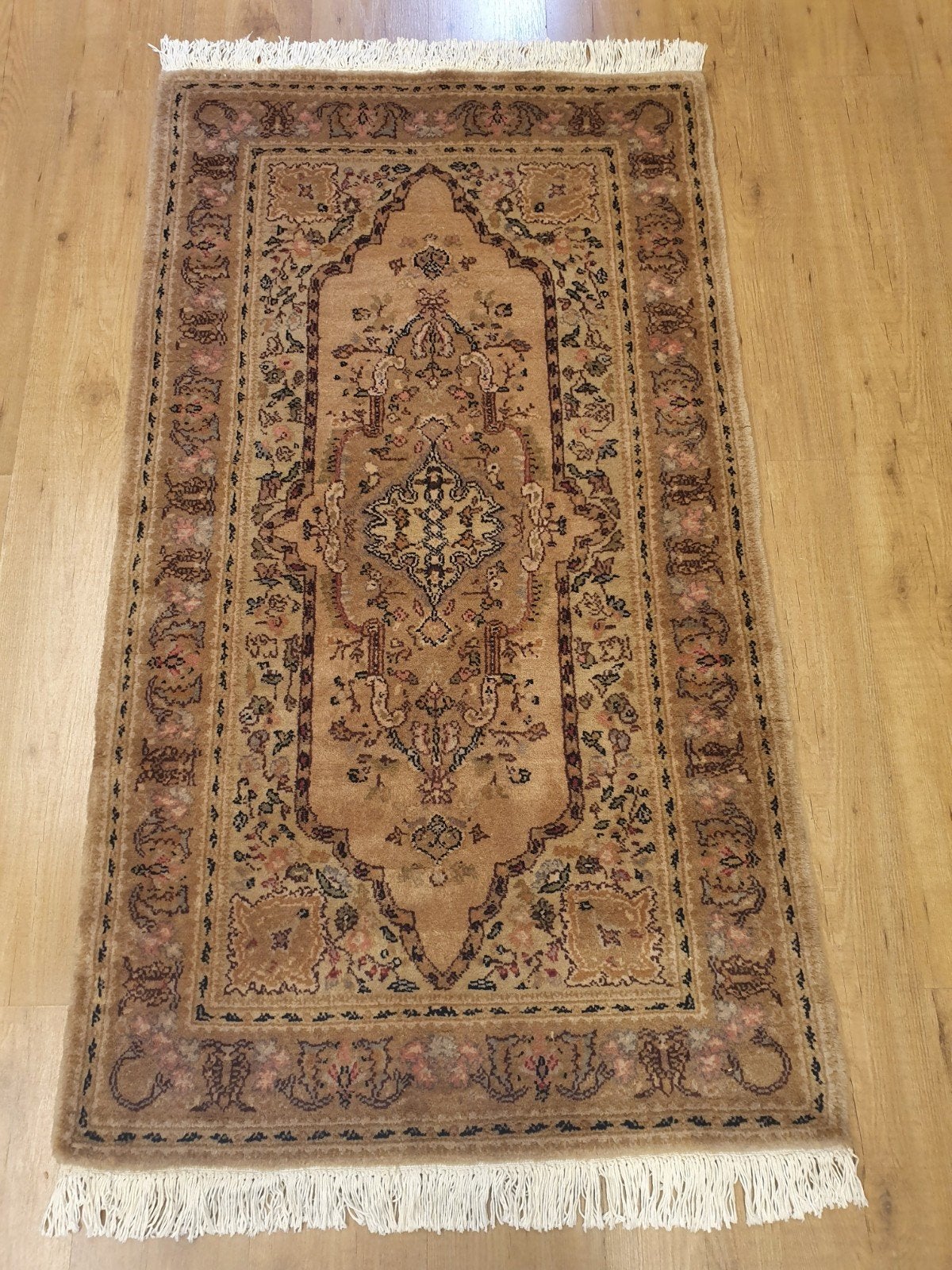 Vintage handgeknoopt oosters tapijt 170x87