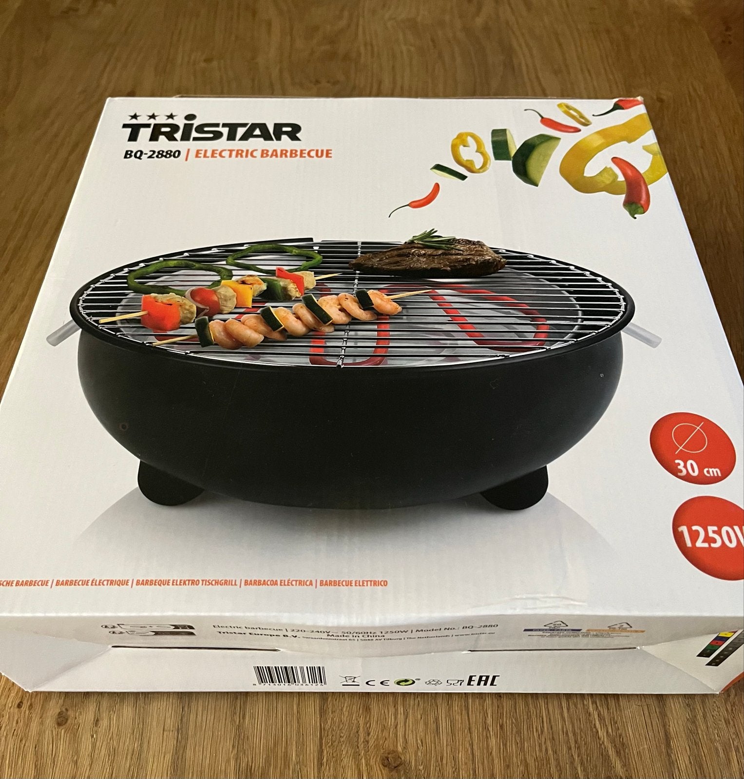 Tristar BQ-2880 Elektrische Barbecue - Nieuw in doos, Tuin en Terras, Elektrische barbecues, Ophalen of Verzenden, Nieuw