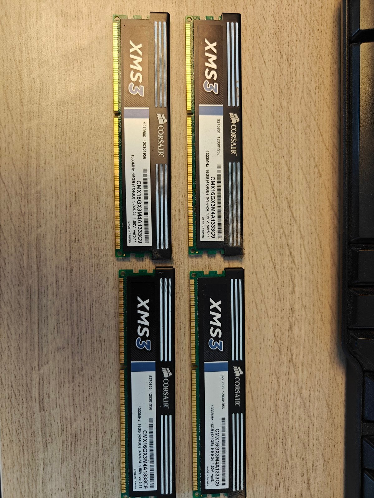 RAM geheugen ddr3 16GB (4x4GB) Corsair xms3, Computers en Software, Ophalen of Verzenden, DDR3, Desktop, 16 GB