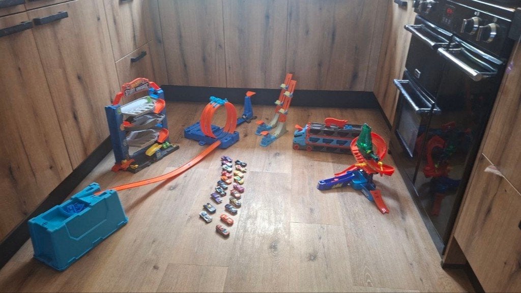 Hotwheels banen, loopings en stunts met 21 auto's, Ophalen, Hot Wheels, Handmatig, Met looping
