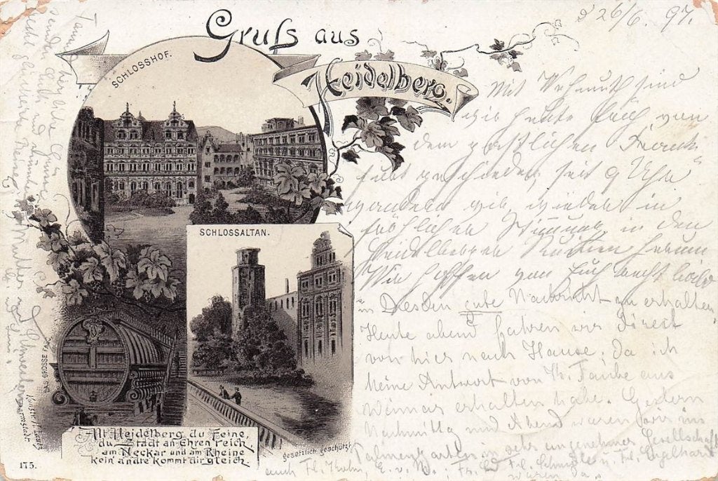 703-181-019 Heidelberg, Ophalen of Verzenden, Voor 1920, Duitsland
