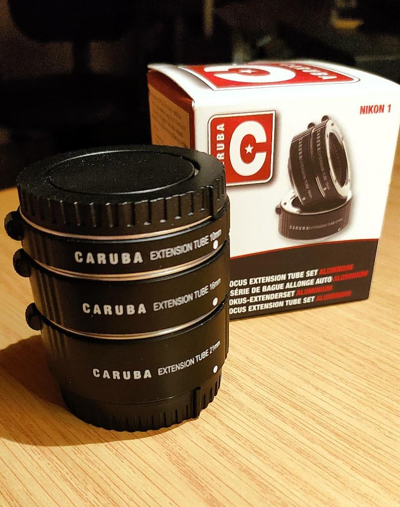 Caruba Extension Tube set Nikon 1 Aluminium - Perfecte staat, Verzenden, 1980 tot heden, Lens of Lenzen