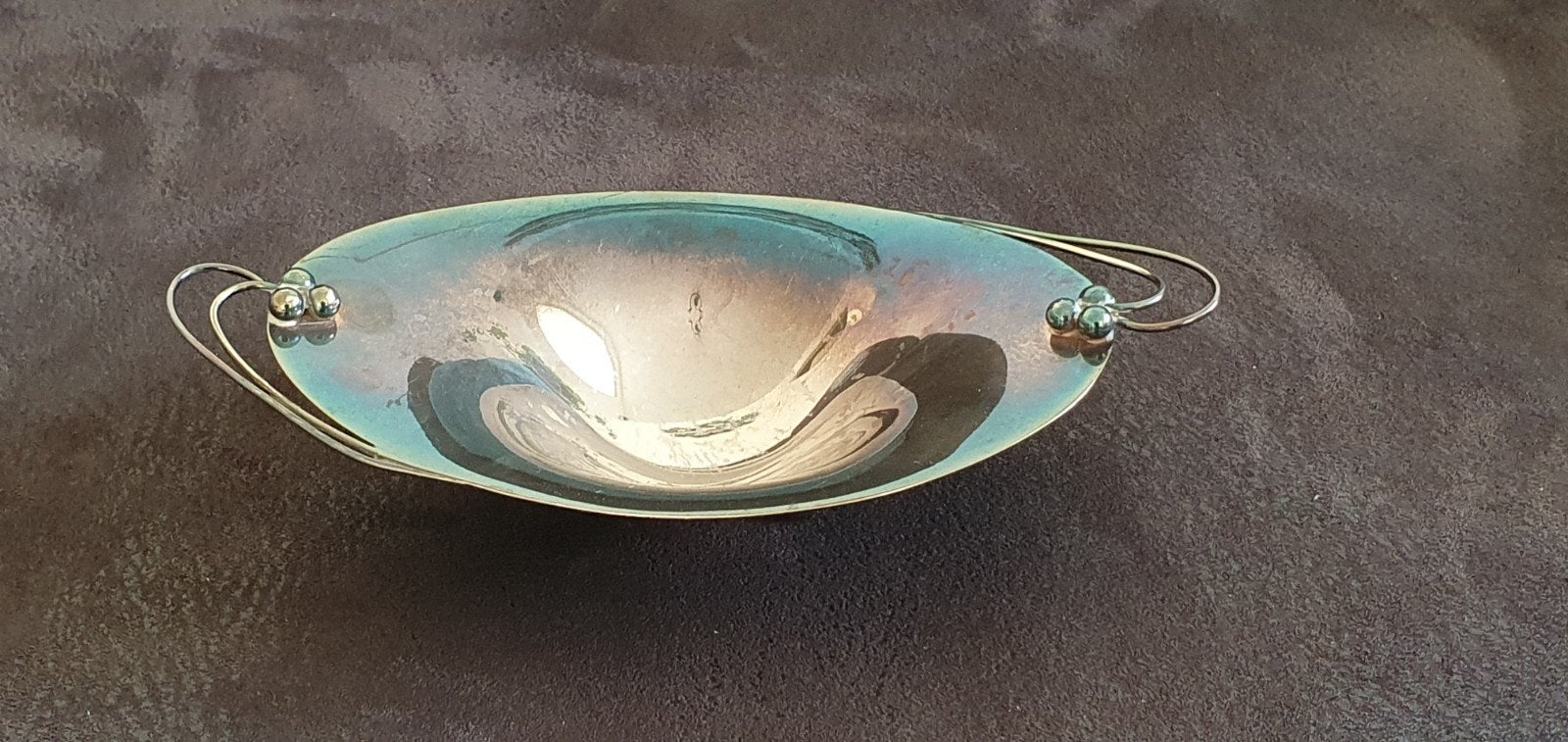 Vintage Antieke bonbonschaaltje verzilverd, Ophalen of Verzenden