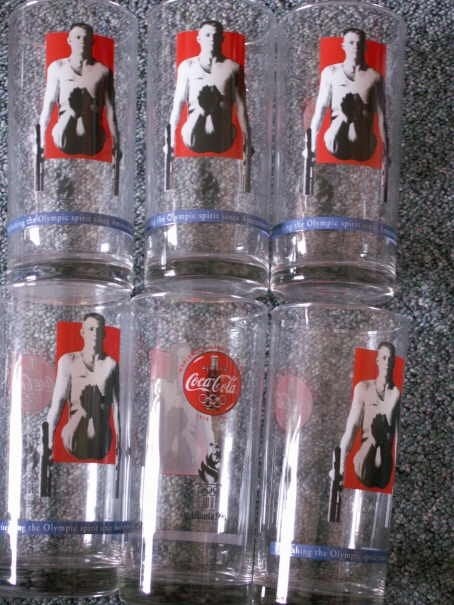 6 Coca Cola glazen olympische Spelen 1996 Atlanta turnen, Ophalen of Verzenden, Nieuw, Bierglas