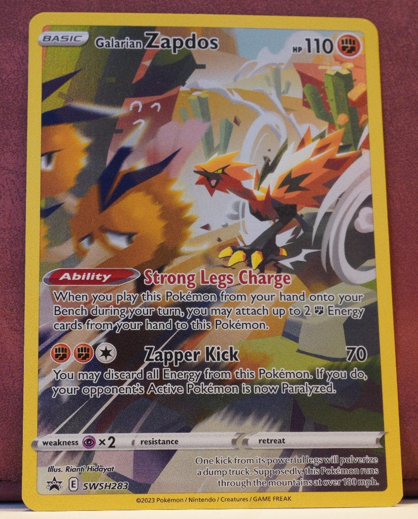 Galarian Zapdos Gallery Art SWSH283 SWSH Black Star Promos, Ophalen of Verzenden, Nieuw, Losse kaart