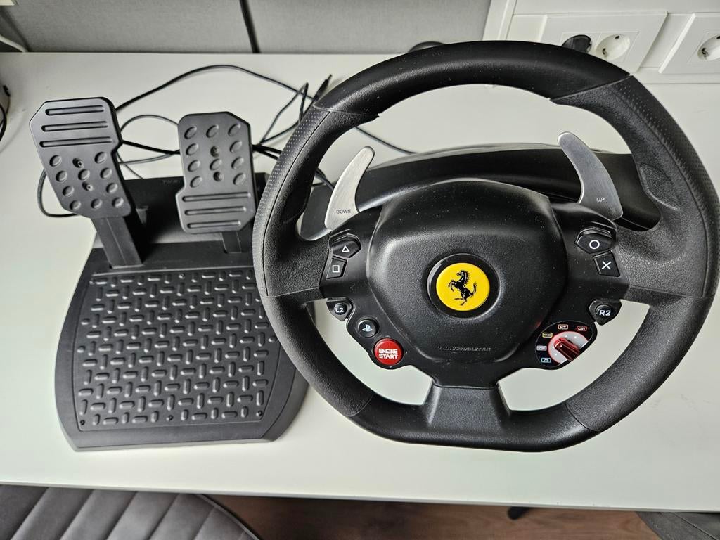 Thrustmaster T80 Ferrari 488 GTB edition game stuur pendalen, Ophalen of Verzenden, Gebruikt, Stuur of Pedalen, PlayStation 4