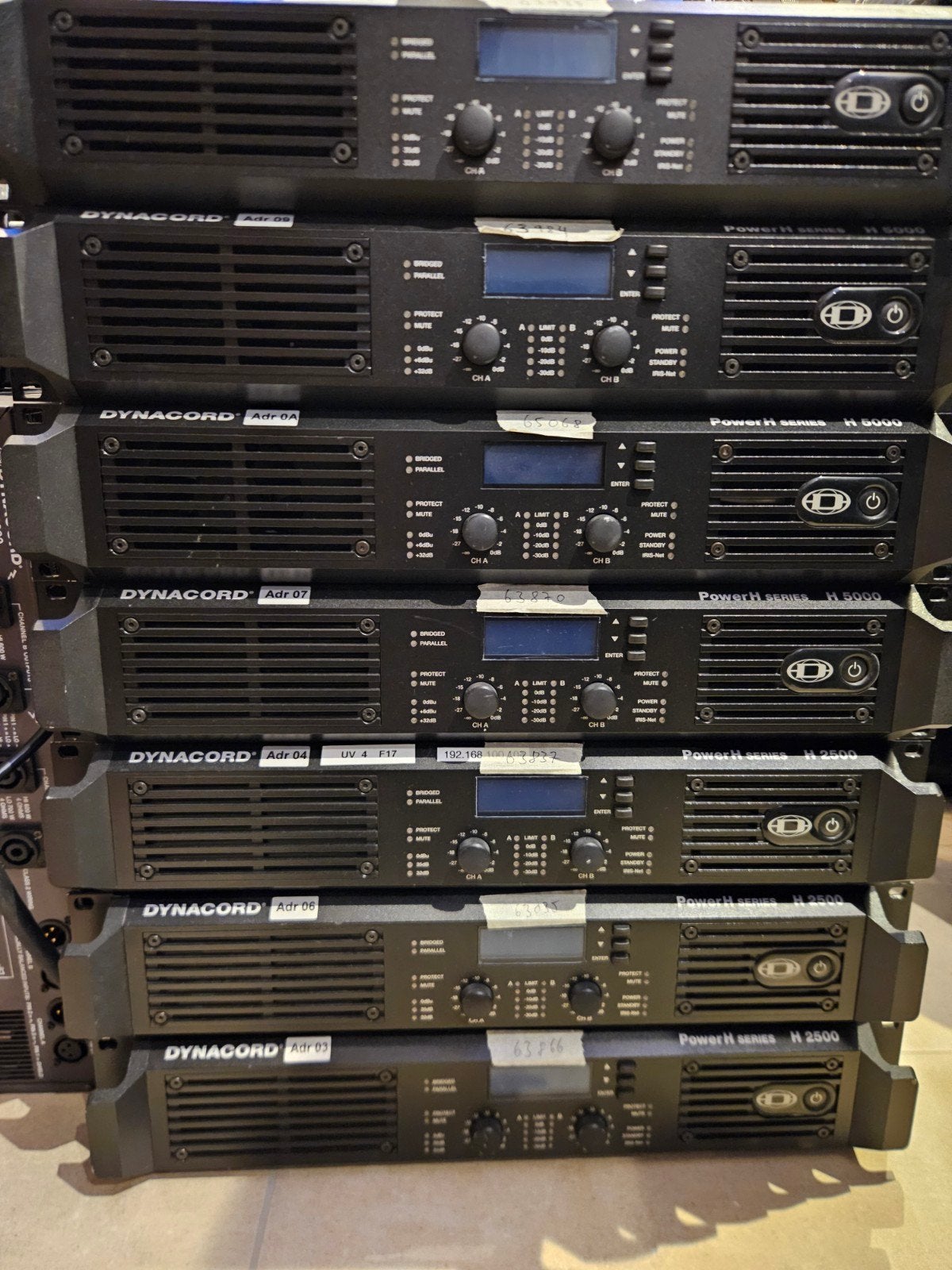 Dynacord H5000 H2500 Versterkers, Ophalen, Gebruikt