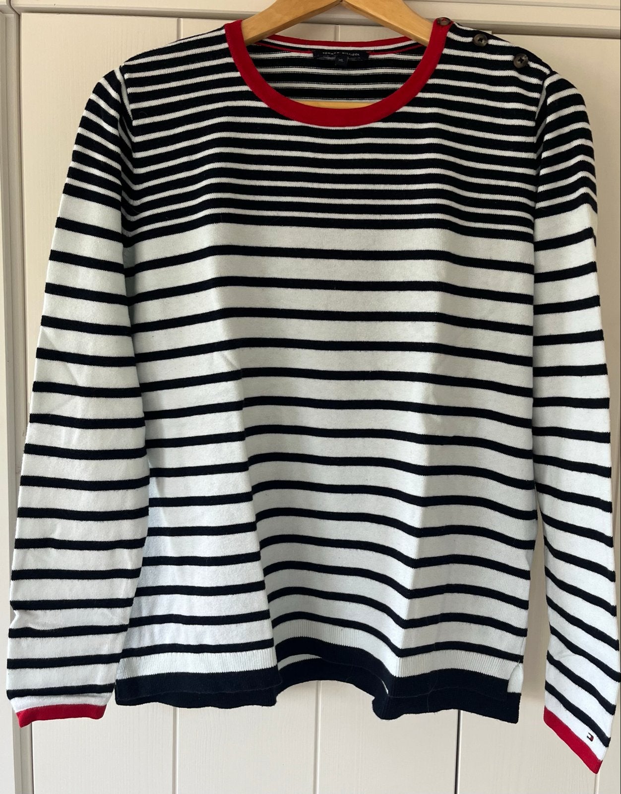 Tommy Hilfiger gestreepte trui - Maat XL, Ophalen of Verzenden, Zo goed als nieuw, Maat 46/48 (XL) of groter, Meerkleurig