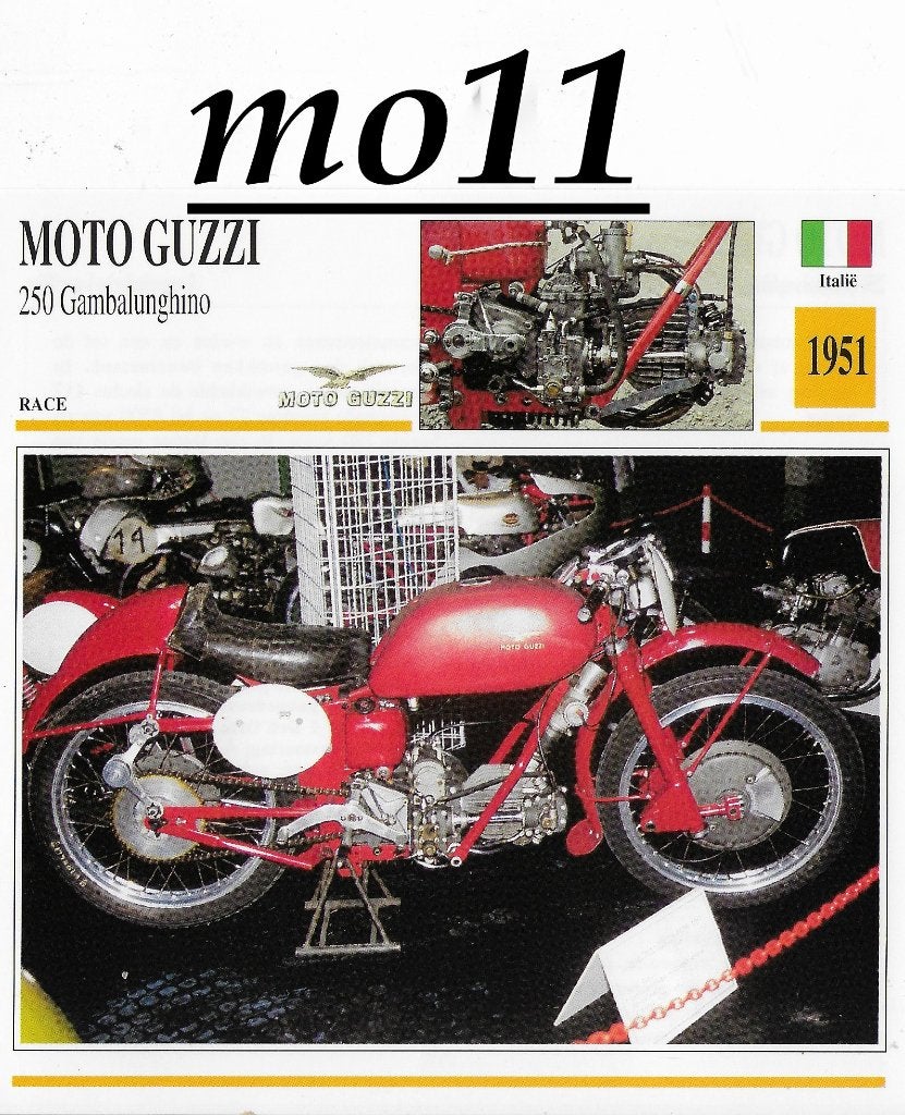 M11 motorkaart moto guzzi 250 gambalunghino, Ophalen of Verzenden, Zo goed als nieuw, Motoren