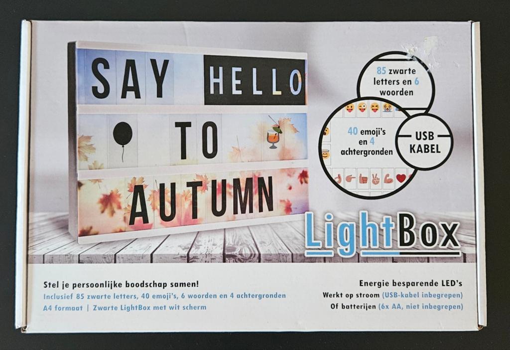 Letterbord met licht, Ophalen, Nieuw