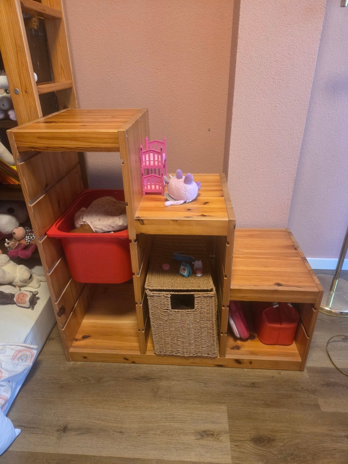 IKEA Trofast trapkast massief hout (incl stuk of 10 bakken), Ophalen, Gebruikt, Kast