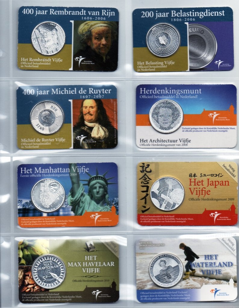 5 Euro munten in Coincard, Zilver, Overige landen, 5 euro, Verzenden