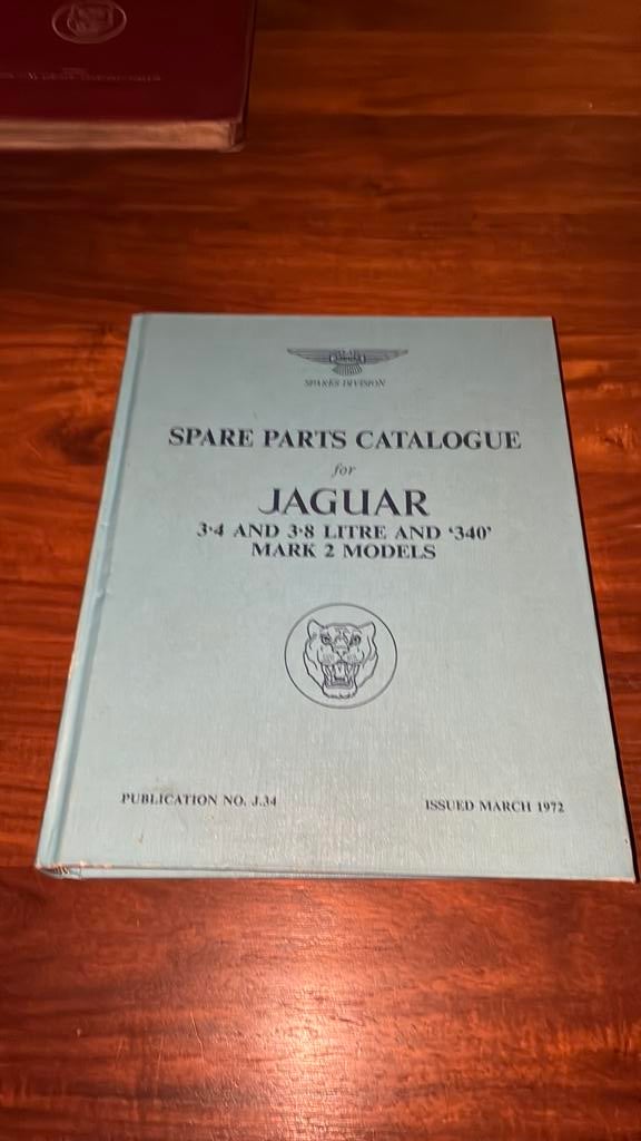 Jaguar Mk 2 Service Parts Catalogue, Ophalen of Verzenden, Zo goed als nieuw