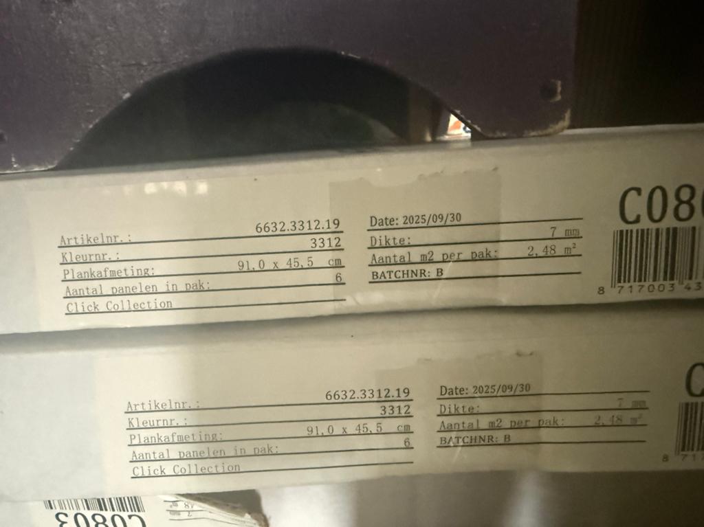 PVC CLICK warm beige voor €1500 ophalen, Ophalen of Verzenden, Nieuw