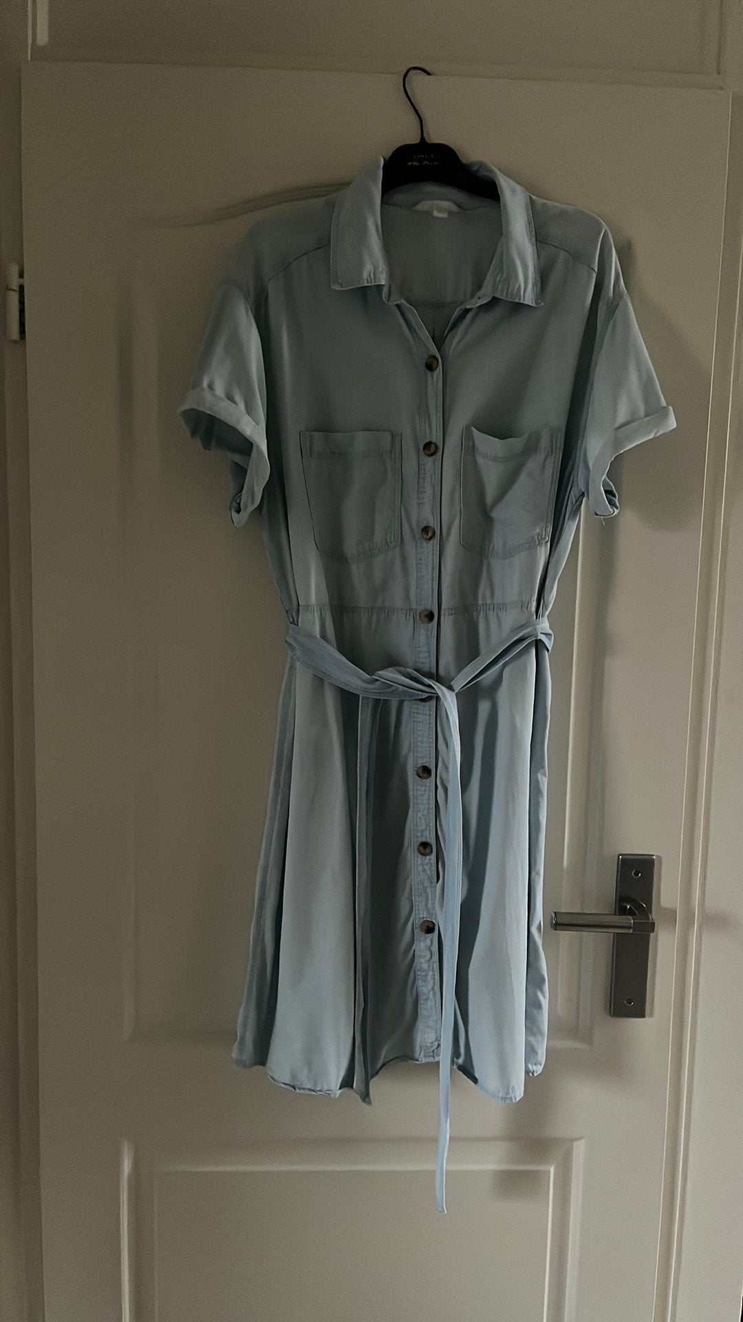 Spijkerjurk H&M L valt ruimer, Blauw, Maat 42/44 (L), Ophalen of Verzenden, Zo goed als nieuw