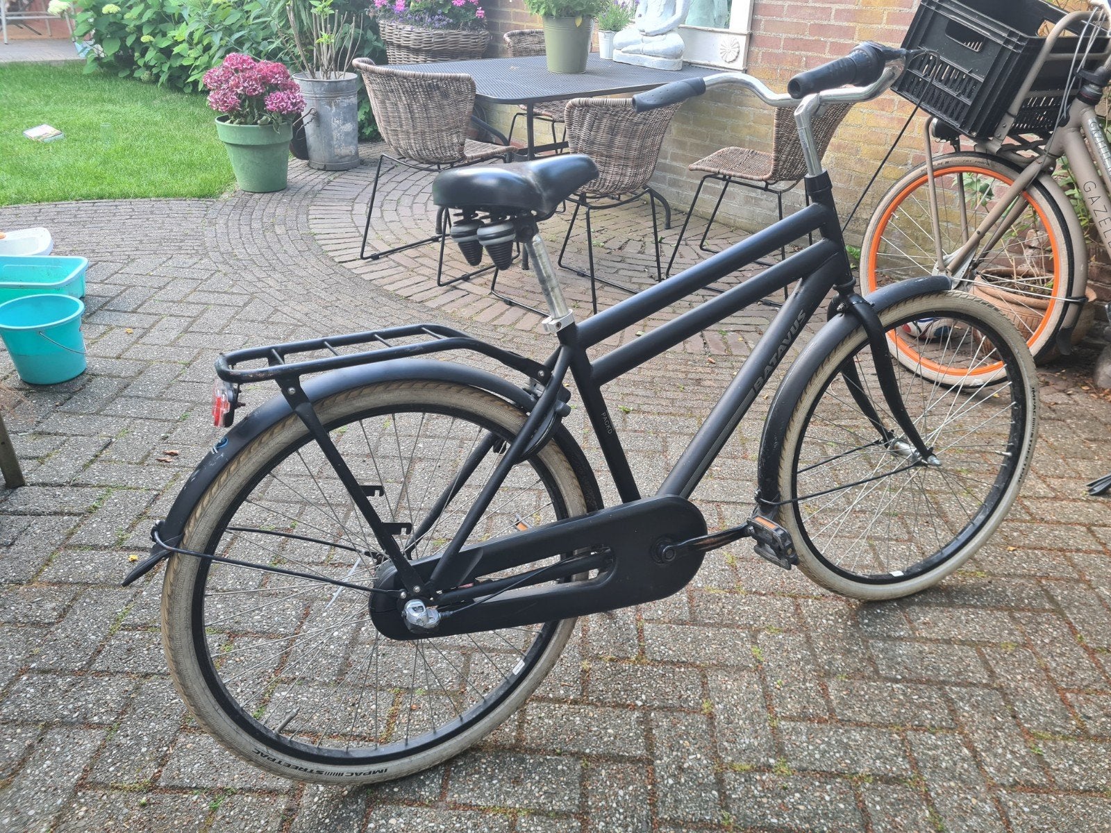 Jongensfiets/lage herenfiets/stadsfiets Batavus, Ophalen, Terugtraprem, Gebruikt, Versnellingen