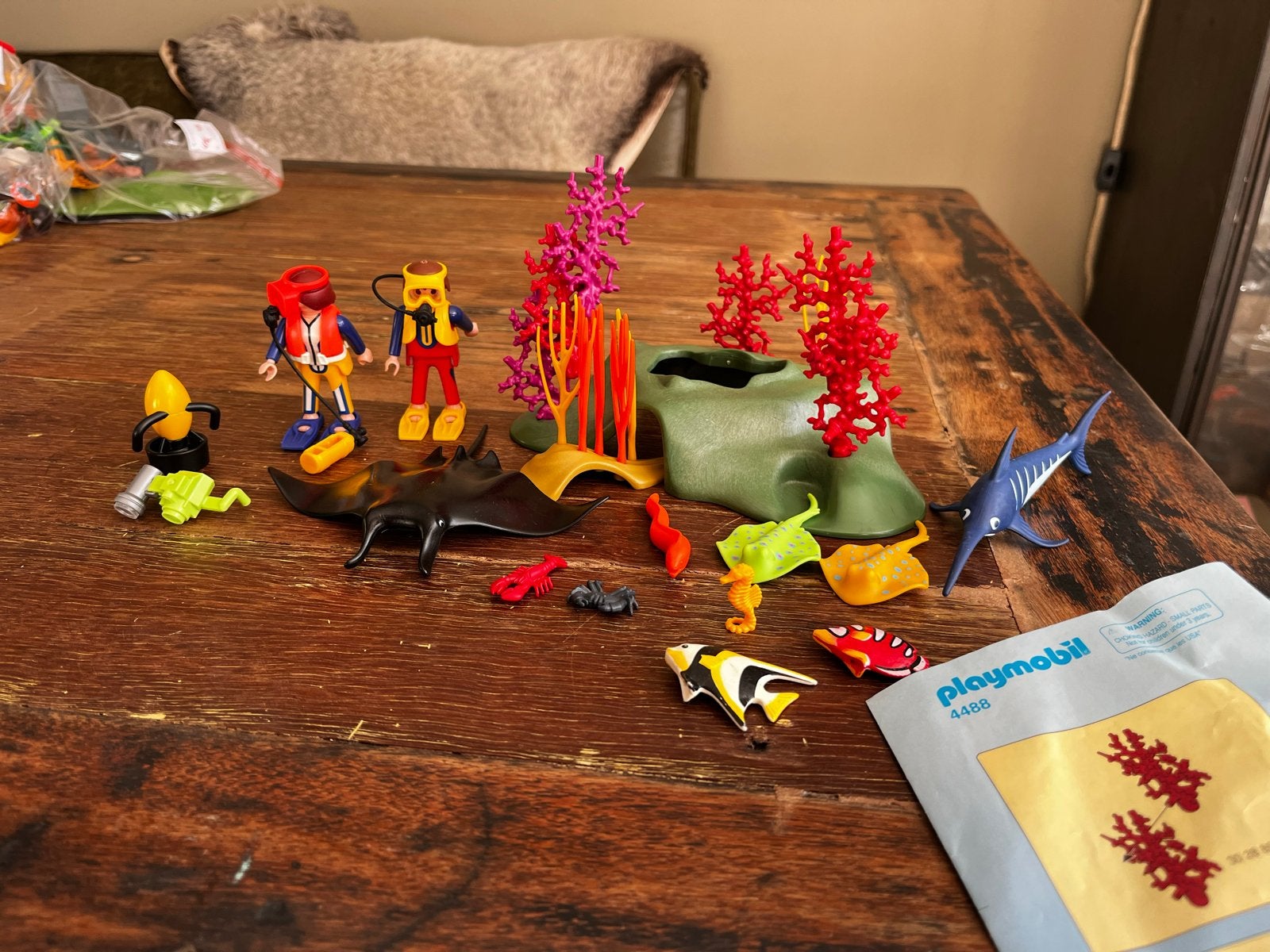 Playmobil  4488 Duikers met onderwaterwereld en dieren, Gebruikt, Complete set, Overige typen, Ophalen of Verzenden