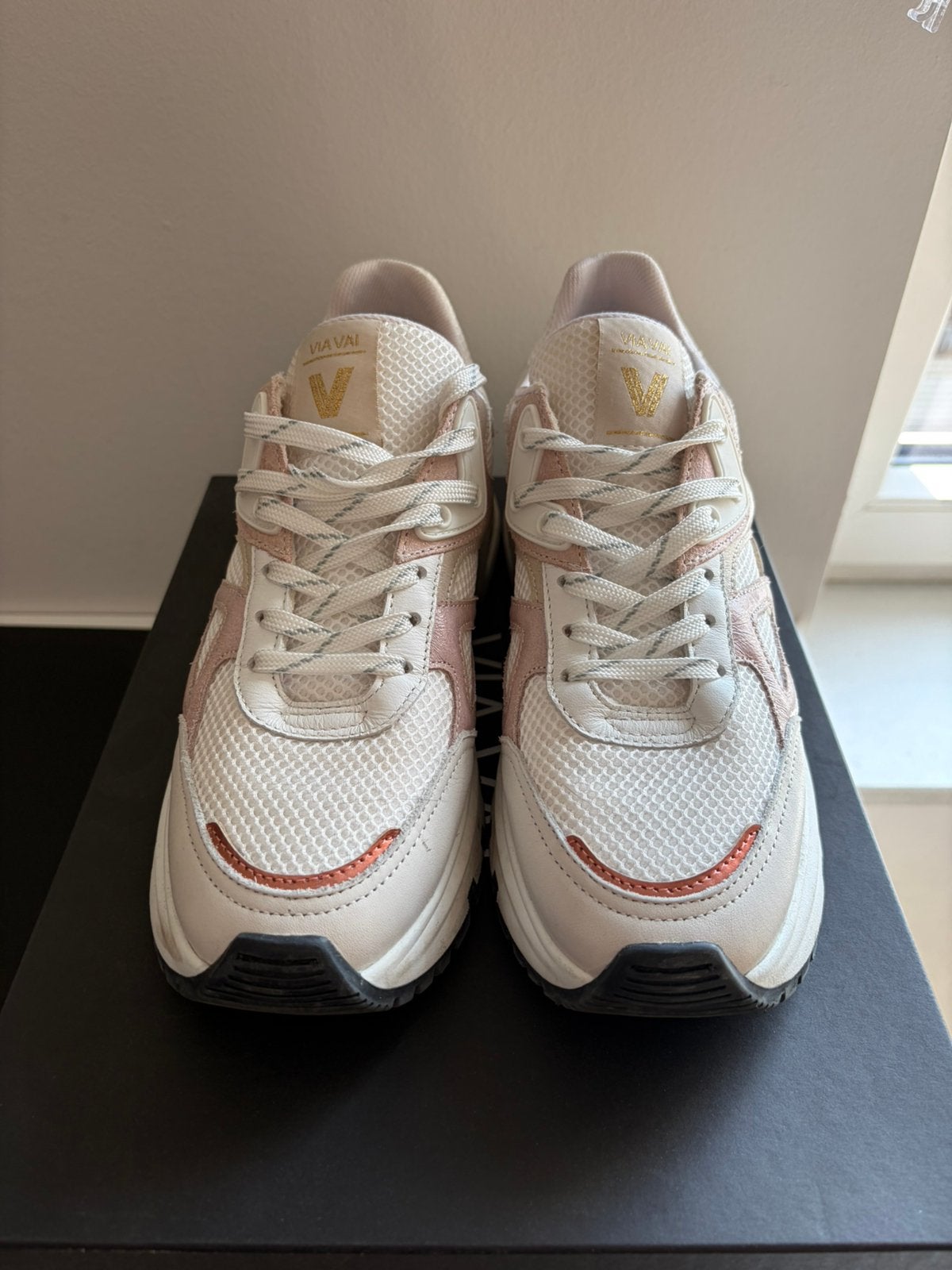 VIA VAI Liz Sila Seattle Combi Nude sneakers maat 38, Wit, Ophalen of Verzenden, Sneakers of Gympen, Zo goed als nieuw