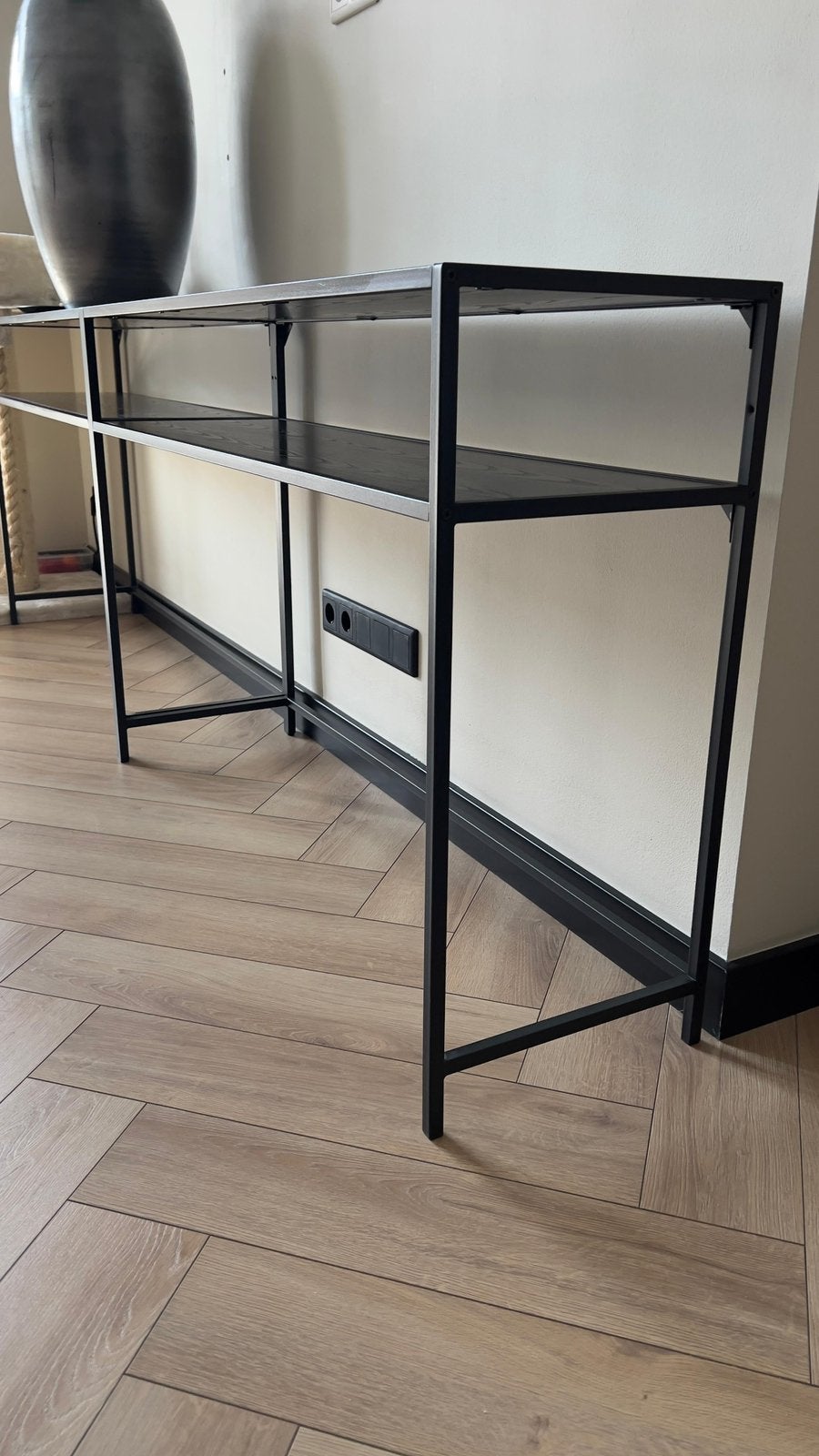 Zwarte side table, Huis en Inrichting, Ophalen, 50 tot 100 cm, Zo goed als nieuw, 25 tot 50 cm