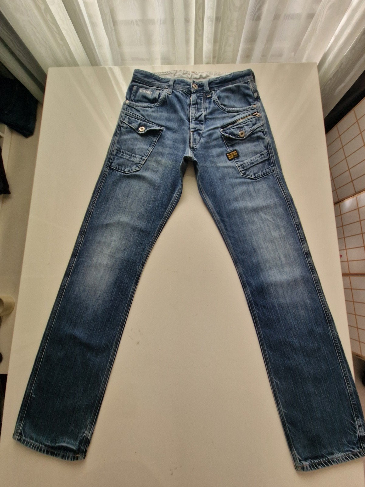 G STAR RAW NATTACC JEANS SIZE 30/34!, Ophalen of Verzenden, Gedragen, Blauw, W32 (confectie 46) of kleiner