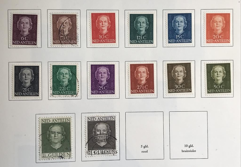 postzegel Nederlandse Antillen 1950-1959 Juliana, Postzegels en Munten, Postzegels | Nederlandse Antillen en Aruba, Verzenden