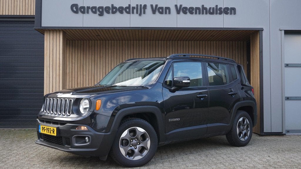 Jeep Renegade 1.4 140PK Automaat MultiAir Longitude Airco Cr, Auto's, Stof, Gebruikt, 4 cilinders, Zwart