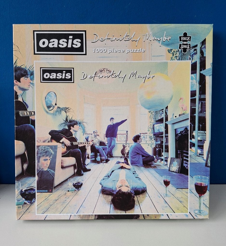 Puzzel OASIS Definitely Maybe/Rock Saws/1000 stukjes, Ophalen of Verzenden, 500 t/m 1500 stukjes, Zo goed als nieuw, Legpuzzel
