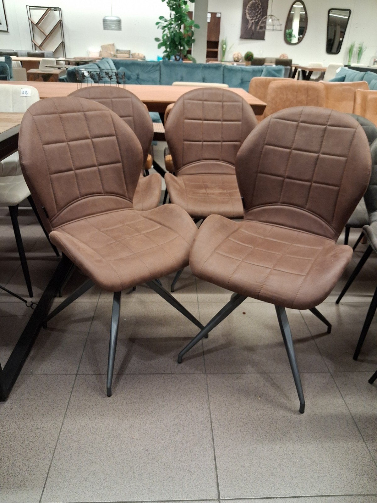 nieuwe eetkamerstoel Home Furn microvezel bruin set 4x €260, Ophalen, Bruin, ., Nieuw