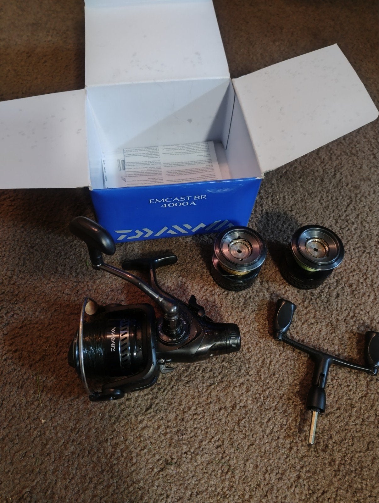 Daiwa Emcast BR 4000 A molen feeder karper, Ophalen of Verzenden, Zo goed als nieuw, Molen