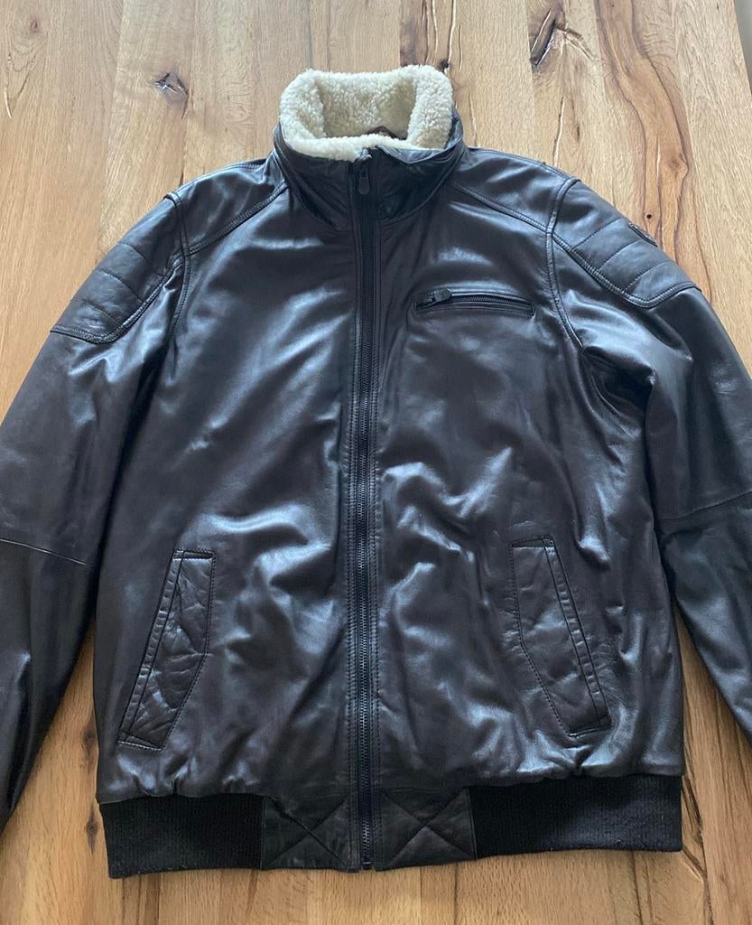 Vanguard leren heren pilotenjas donkerbruin maat xxxl 3xl, Kleding | Heren, Jassen | Winter, Zo goed als nieuw, Overige maten