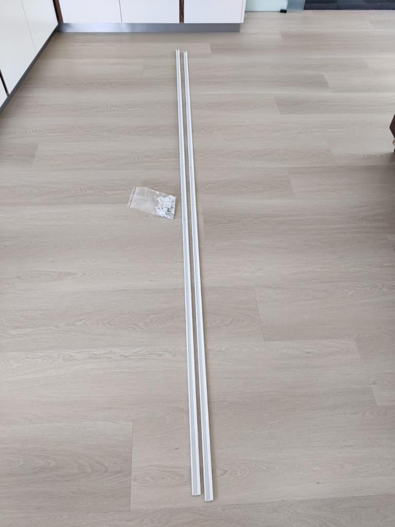 Gordijnrails 270cm wit incl runners+ bevestiging, Ophalen, Gebruikt, Wit, 200 cm of meer