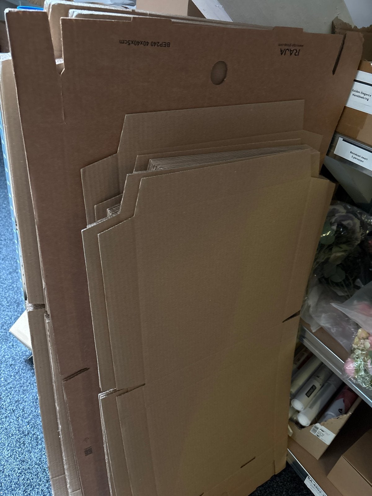 Opvouwbare kartonnen dozen - Verschillende maten, Ophalen, 40 tot 60 cm, Opvouwbaar, Minder dan 35 cm