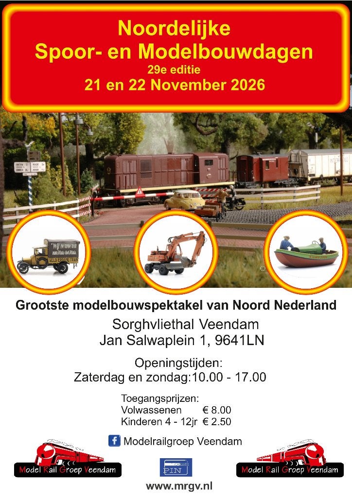 Modelspoorbeurs Veendam, noordelijke spoor en modelbouwdagen, Overige merken, Gebruikt, Overige typen, Ophalen of Verzenden