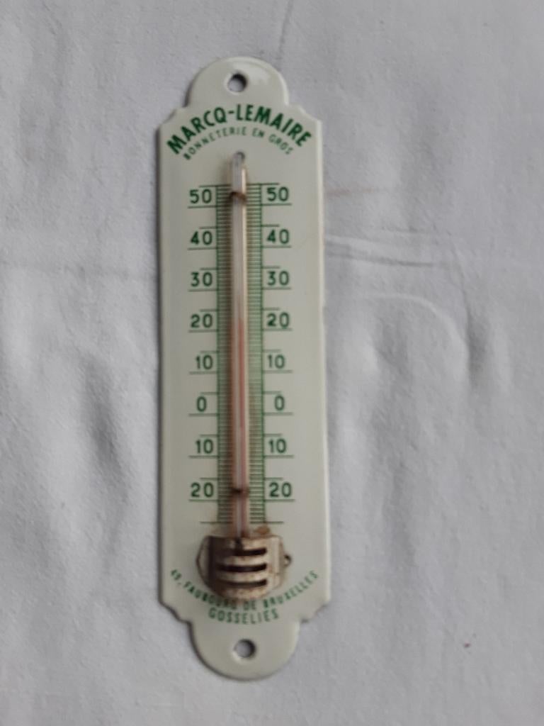 emaille bord bordje deurpostje chocolade thermometer, Antiek en Kunst, Ophalen of Verzenden