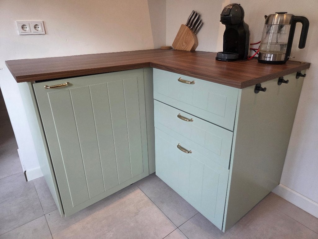 Keuken incl inductieplaat en oven, Ophalen, Zo goed als nieuw, Groen, Overige typen