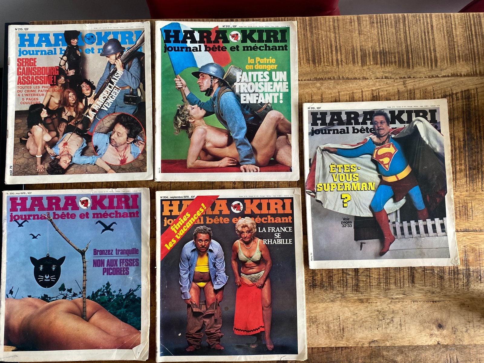 Harakiri Journal Bête et Méchant  5 stuks  Tijdschriften, Ophalen of Verzenden, Gelezen, Overige typen