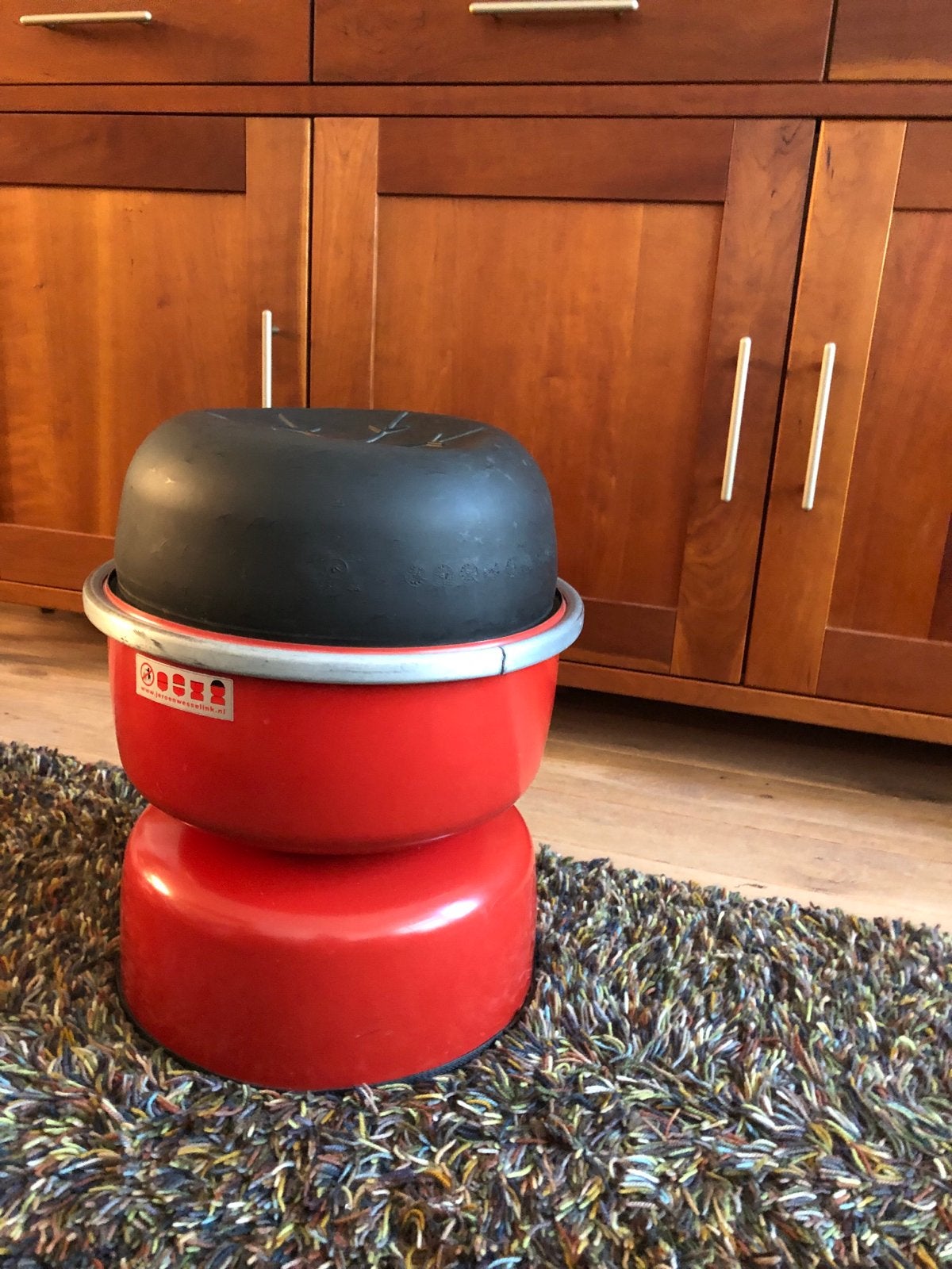 Design Floco kruk Jeroen Wesselink, Ophalen, Gebruikt, Rood, Metaal