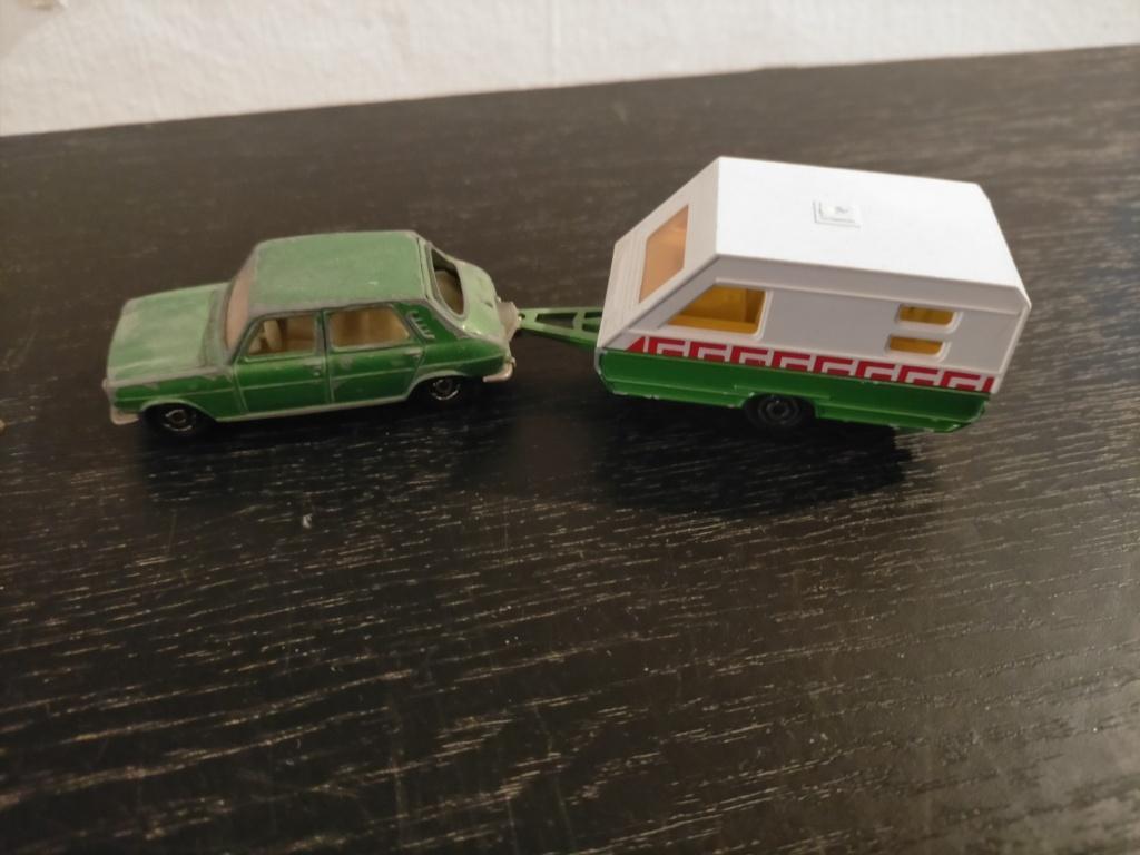 Majorette simca 1100 groen met Caravan, Ophalen of Verzenden, Auto, Majorette