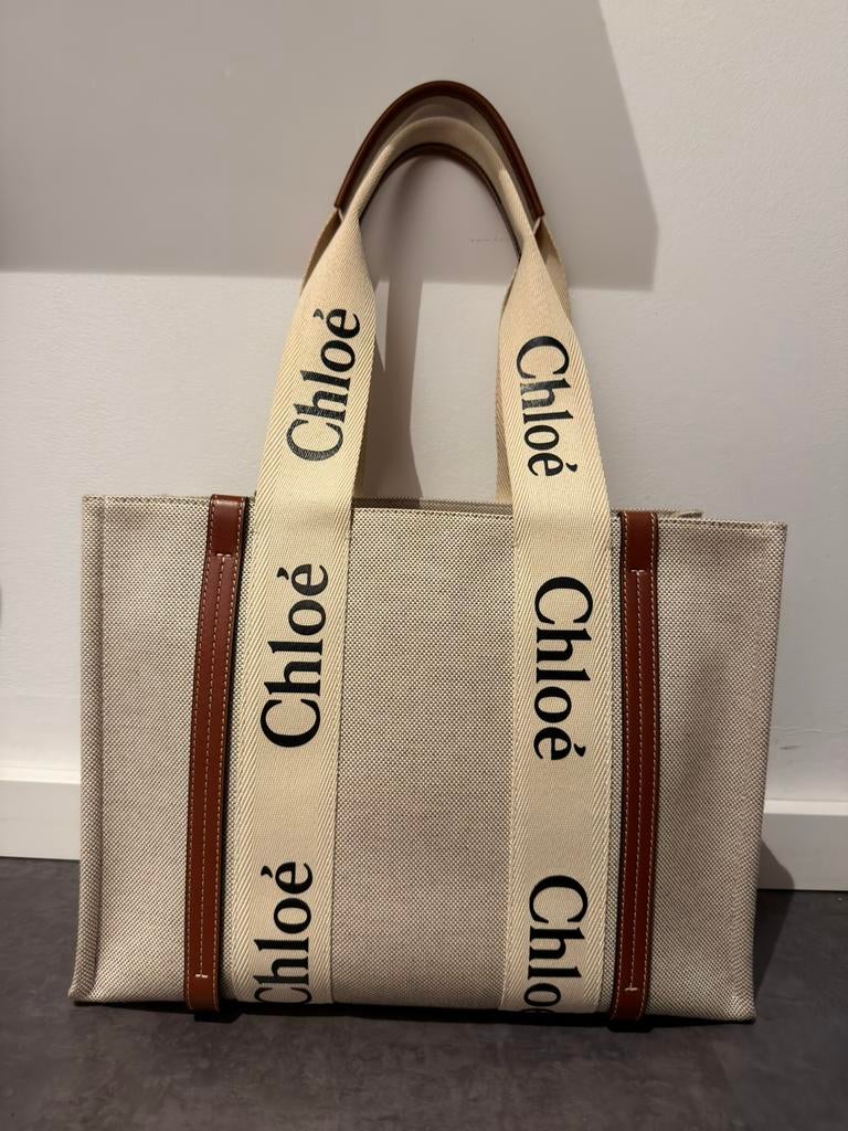 Chloe shopper medium tas, Sieraden, Tassen en Uiterlijk, Tassen | Damestassen, Ophalen of Verzenden, Zo goed als nieuw, Beige