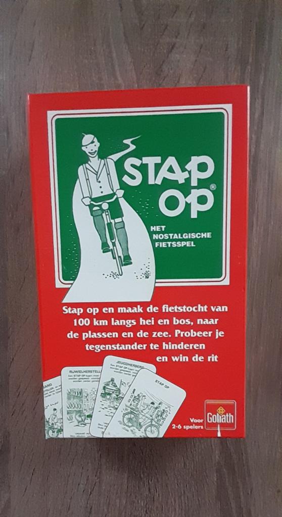 Stap Op is een nostalgisch fietsspel van Goliath., Vijf spelers of meer, Ophalen of Verzenden, Zo goed als nieuw, Goliath