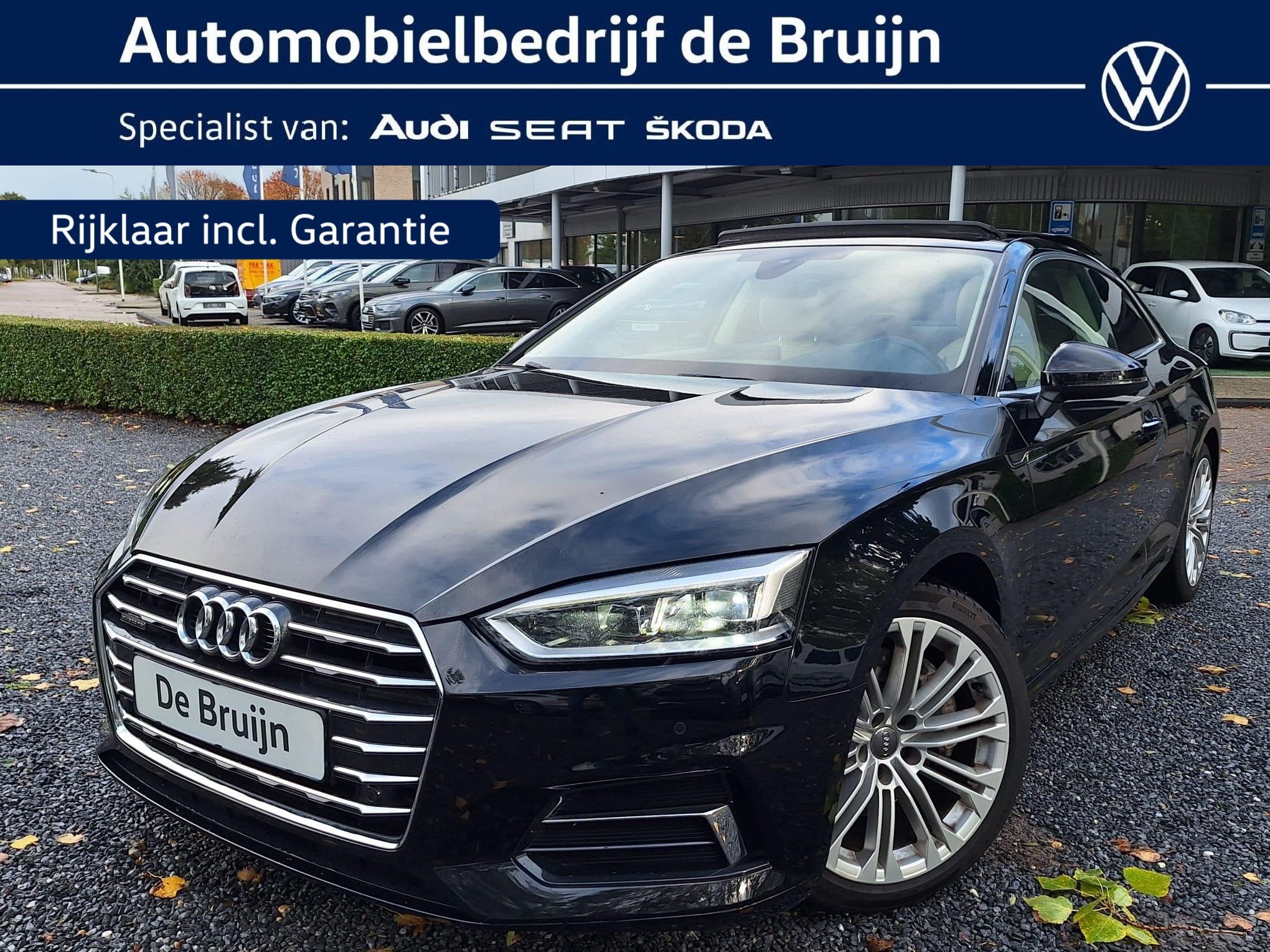 Audi A5 Coupé 2.0 TFSI Quattro (Pano,Leer,Camera,Virtual), Auto's, Automaat, 12 maanden, Verwarmde buitenspiegels, Gebruikt